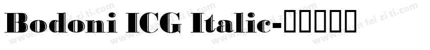 Bodoni ICG Italic字体转换